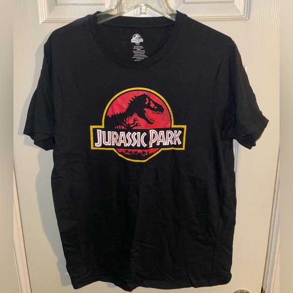 Jurassic Park Black T-Shirt Size Large - Picture 1 of 4